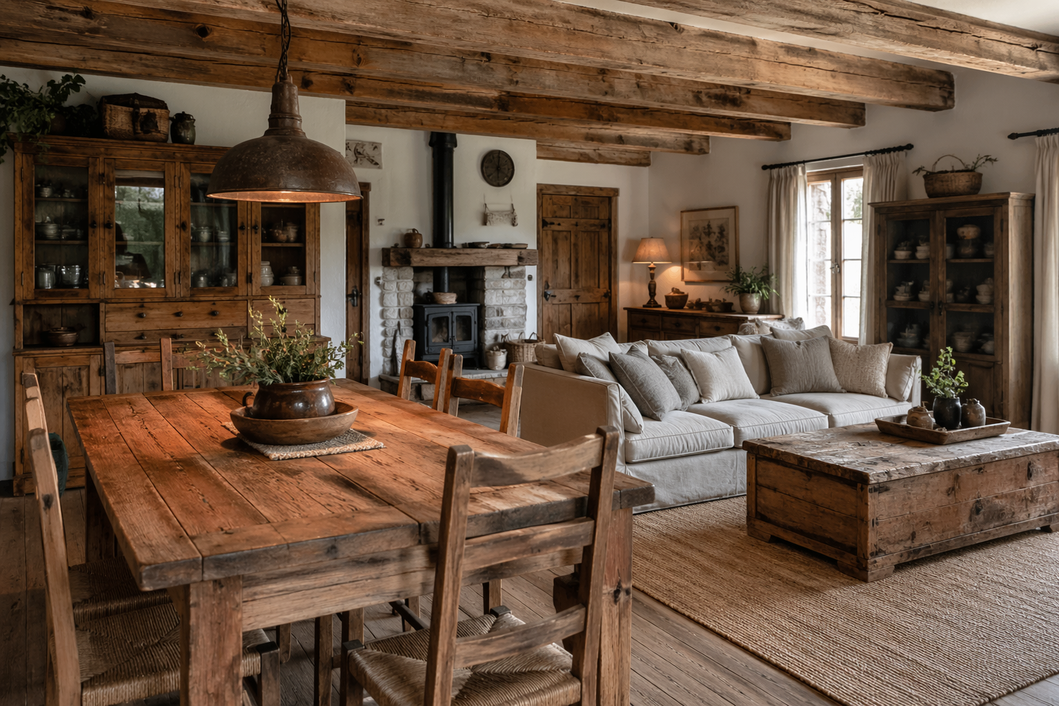 Rustikaalne stiil – tähendus, omadused ja kuidas tuua see oma koju